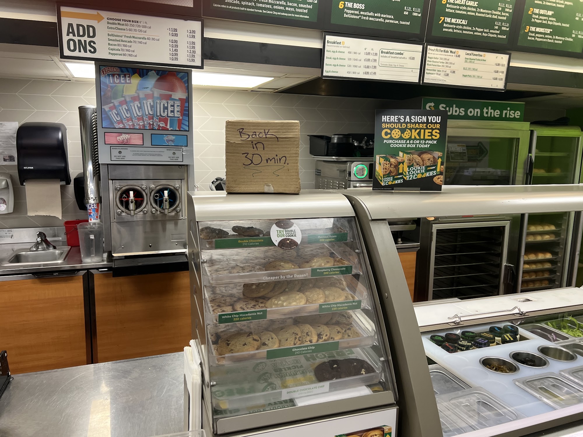 Subway Menu