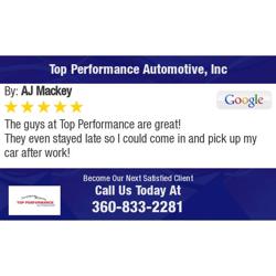 Top Performance Automotive, Inc.