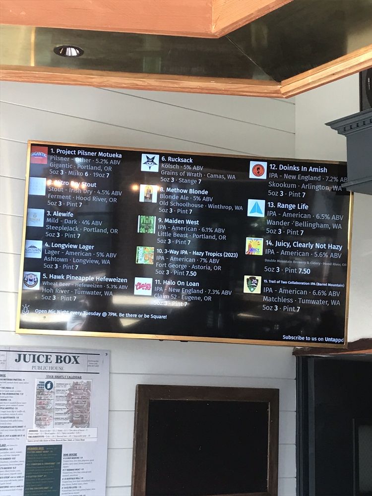 The Juice Box Public House, Centralia Menu, Reviews (89), Photos (23) Restaurantji