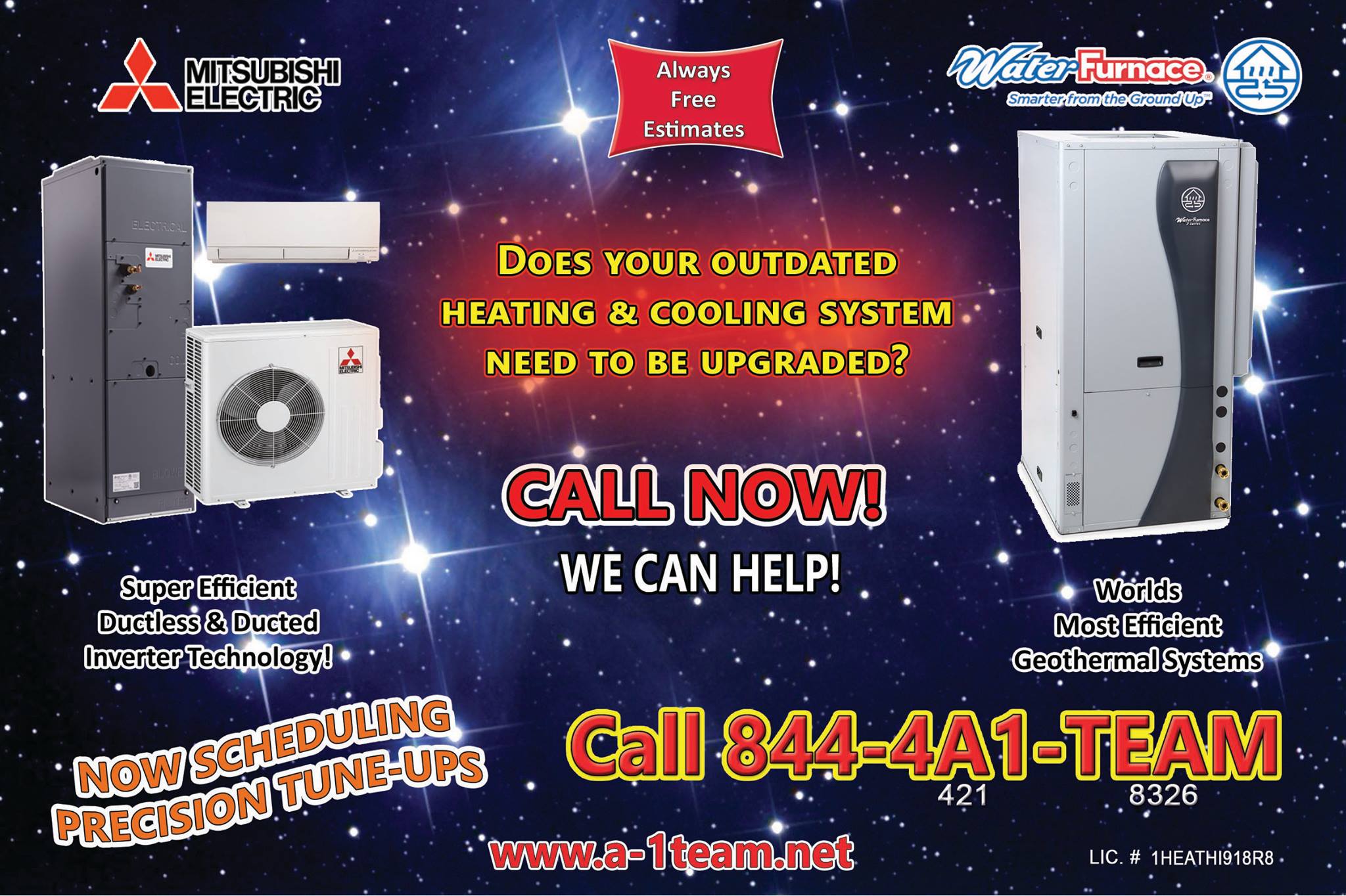 A-1 Team Inc., Heating and Cooling Solutions 333111, Old State Hwy 2-195 Rd, Newport Washington 99156