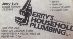 Jerry's Household Plumbing Service LLC