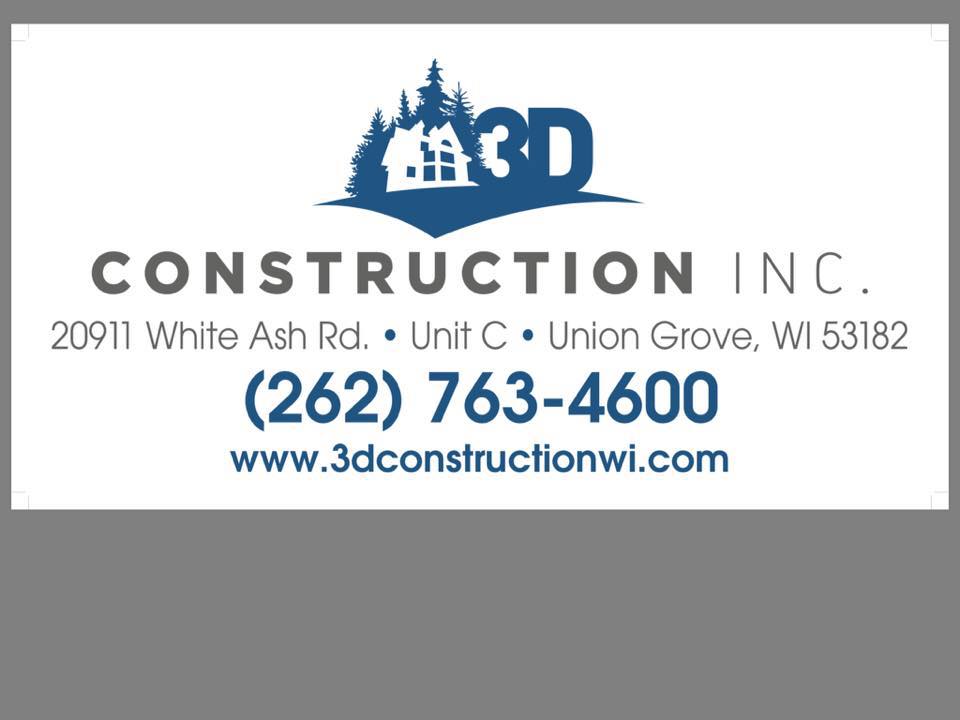 3D Construction 20911 White Ash Rd Unit C, Union Grove Wisconsin 53182