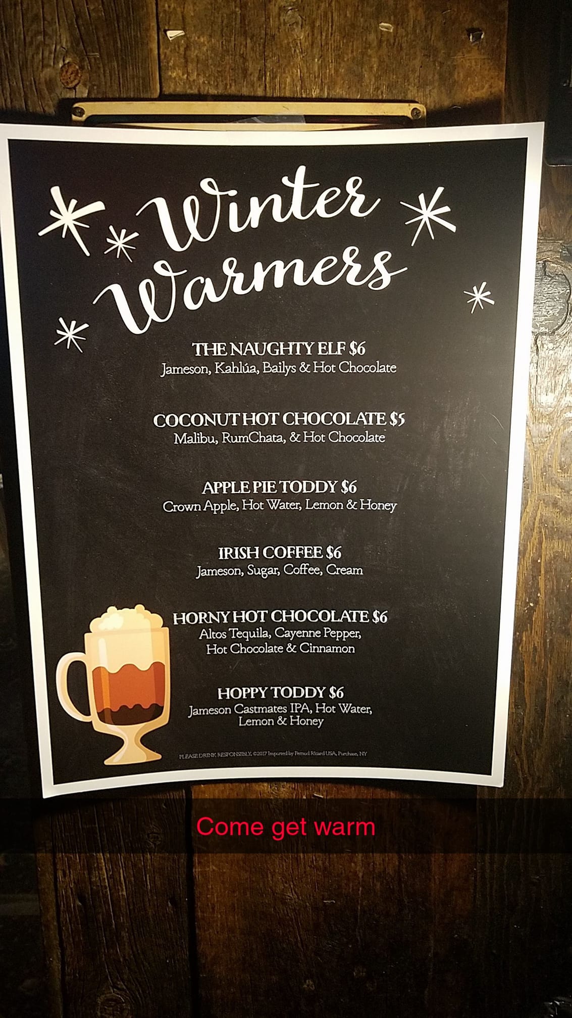 Fireside Bar & Lounge Menu